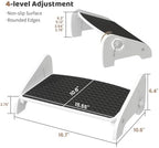 Under Desk Foot Rest, Adjustable Bamboo Ergonomic Footrest, 4 Heights - Image 3