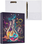 ALAZA Science Instrument Watercolor 3 Ring Binder 1.5 Inch Three Ring Office Binders w/clipboard & 3 Pockets, Hold 200 Sheets, 1 pc - Image 3