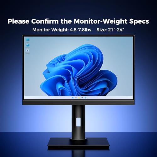 Single VESA Monitor Stand for Monitor Weight 4.8-7.8 lb, 21-24″ - Image 2