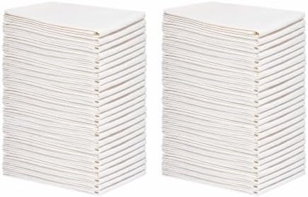 Wholesale Flour Sack Kitchen Towels – 50 Pack, Unbleached, All-Natural 100% Cotton Bulk Flour Sack Towels – Toxic-Free and Dye-Free - Extra Large Size 27”x27” (Natural – 50 Pack) by OrganicCottonMart
