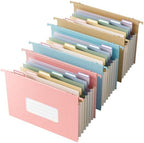 EcoStash Wheat Straw Expanding Hanging File Folders, 3 Color File Organizer by EcoStash