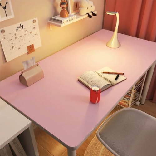 Table Cover Protector, 35.5 x 63 Inch Desk Mat, Leather Desk Pad Mat, Transparent Desk Cover, Desk Protector Mat for Kitchen, Writing Desk, Kids' Rooms and Dining Room by Unknown