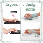 Sabary Green Gingham Desk Mat Set with Wrist Rest Keyboard Mouse Pad Set - Image 4