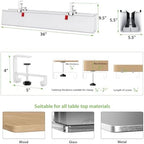 KEEGH Large No Drill Under Desk Cable Management Tray 36 in, White - Image 5