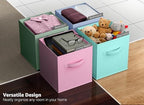Sorbus Cube Storage Bin, Fabric, 6 Pack (11 Inch, Pastel Multi-Color 2) - Image 6