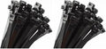 Armpow 18 inch Black Zip Ties Heavy Duty 200 PACK, 220 LBS Ultra Exclusive Strong Plastic Wire Ties, Large Cable Ties Extra Long Tie Wraps, Indoor and Outdoor UV Resistant by HighQualityTies