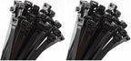 Armpow 18 inch Black Zip Ties Heavy Duty 200 PACK, 220 LBS Ultra Exclusive Strong Plastic Wire Ties, Large Cable Ties Extra Long Tie Wraps, Indoor and Outdoor UV Resistant by HighQualityTies