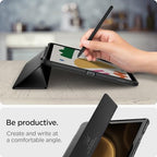 Spigen for Galaxy Tab S10 Lite Case (2025), Galaxy Tab S9 FE Case (2023), Rugged Armor Pro Protective Tri-Fold Cover with Built-in S Pen Holder, Shock-Absorbing Carbon Fiber Design, 10.9 inch, Black - Image 5