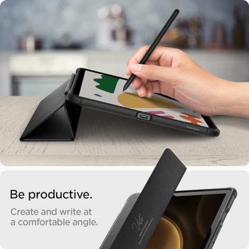 Spigen for Galaxy Tab S10 Lite Case (2025), Galaxy Tab S9 FE Case (2023), Rugged Armor Pro Protective Tri-Fold Cover with Built-in S Pen Holder, Shock-Absorbing Carbon Fiber Design, 10.9 inch, Black - Image 5