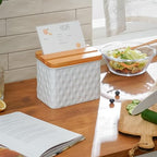 Diamond Embossed Recipe Box with 4x6 Cards and Dividers - Image 7