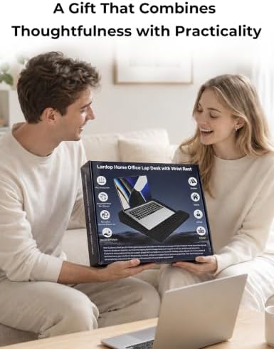 Laptop Stand with Wrist Rest, Reversible Lap Desk with Support - Image 5