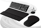 Ospelelf Ergonomic Mouse Pad and Keyboard Stand Wrist Rest Set, Memory Foam Comfort, Pain Relief for Typing, Office Desk Accessories, Black by OspelelfOfficeSupplies