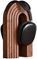 THEHRDWOOD Wood Headphone Stand for Desk - Solid Airpod Max Stand & Universal Gaming Headset Stand for Desk Compatible with Any Headset Type with a Headband (Arch Walnut) by TheHrdwood