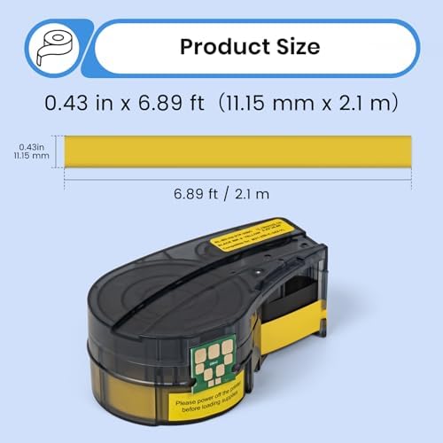1 Pack Compatible with Brady M21-250-C-342-YL Tubing, Black/Yellow, .44x6.8 - Image 3