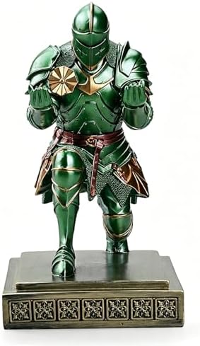 Medieval Warrior Knight Pen Holder Fun Desk Accessories Paperweight Green - Image 6