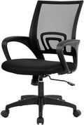 BestOffice Ergonomic Office Chair | Mid-Back Swivel Desk Chair | Dark Black by BestOffice