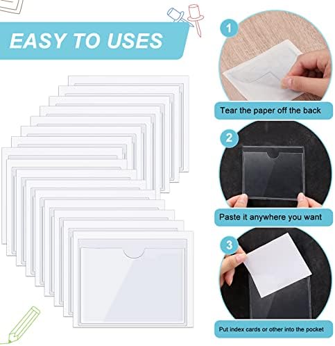Outus 200 Pack 3.1 x 3.9 Inch Self Adhesive Label Pockets Bin Labels - Image 3