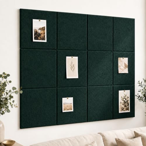 Felt Bulletin Board Tiles, Cork Board Alternative, 48 x 36 in by CreateYourIdealSpace