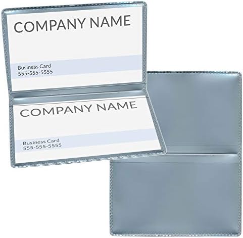 StoreSMART - Metallic Silver Folding Business Card Holders - 250 Pack - Polypropylene Plastic (RPP2915MS-250) by StoreSMART