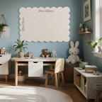 Scalloped Bulletin Board 40x30 inches, Decorative Felt Pin Board for Wall - Image 2