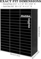 48 Slots Literature Organizer, 48 Office Mail Sorter Organizer, Compartments Desktop File Sorter Mail Center Paper Storage Cabinet, 16 Layer Mail Sorter Organizer (Black, 31.5 x 12 x 37.8 inch) - Image 6