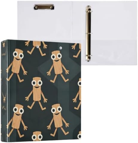 ALAZA Brainrot Tung Tung Tung Sahur (17) 3 Ring Binder 1.5 Inch Three Ring Office Binders w/clipboard & 3 Pockets, Hold 200 Sheets, 1 pc - Image 3