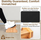 StrongTek Under Desk Adjustable Foot Rest, Wooden Rocking Footrest - Image 5