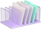 Kuntine.B 7-Section Upright Desk File Organizer Purple 1 Pack by KuntineB