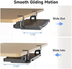 XINLEI Keyboard Tray Under Desk with Storage Drawer Large C-Clamp 26.7”(31” Including Clamps) x 11.8” Slide-Out Platform Computer Drawer Pull Out Keyboard & Mouse Tray DSF7CT - Image 6