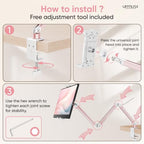 Urmust Portable Monitor Stand up to 18.5", iPad Stand for Desk, Pink - Image 4