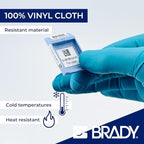 Brady Repositionable Vinyl Cloth Pre-Sized Labels for Label Printer BMP51/BMP53/M511-160 Self Adhesive Vinyl Printer Labels - Black on White (25.40 mm x 31.75 mm) - M5-103-498 - Image 3