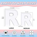 13.8" Extra Large Acrylic Letter Charcuterie Board Box, Reusable Fillable Letter Cake Candy Dish Display Serving Tray for Birthday Anniversary Party Decoration (R) - Image 2