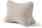 Pat. Pend. Corduroy Lumbar Support Back Pillow for Watching TV, Reading & Gaming, Ergonomic Triangle Support Cushion for Sofa, Armchair & Bed Sitting, Removable Washable Cover, Beige Gray by Ailuteie