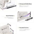 SANRUI Clear Acrylic Desk Business Card Holder, 6 Horizontal Slots - Image 3