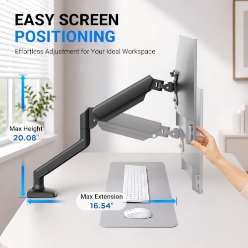 GRIFEMA Gas Spring Monitor Mount for 13-32", Single Monitor Arm - Image 4