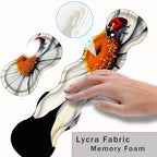 Keyboard Wrist Rest and Mouse Pad with Wrist Support Set Ergonomic Coaster,Memory Foam,Easy Typing Pain Relief,Large XL Desk Mat 31.5"x 11.8",Ladybug on Daisy Flower - Image 5