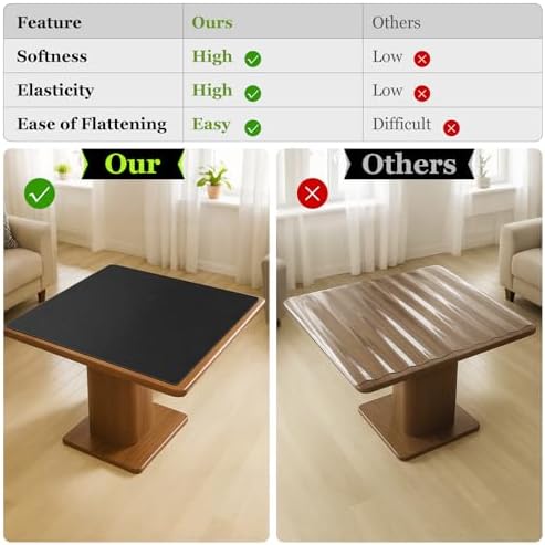 Warmstar Leather Table Cover 24 x72 Inch, 1.8MM Thick PVC Table Protector Waterproof, Desk Cover Protector Non-Slip Table Pad for Kitchen, Dresser, Gaming Desk,Dining Room Table - Image 3