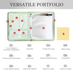 Leathario Portfolio Binder, Padfolio Organizer, 3 Ring Binder with Zipper - Image 3