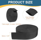 HARFINGTON Nylon Protective Hose Sleeve 1.2" ID 33FT Cable Cover Black - Image 2