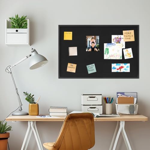 DAHAPYBOO Cork Board with Linen Black,Bulletin Board 36"x24" - Image 4