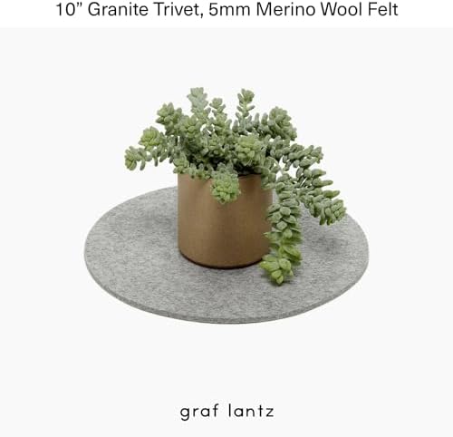 Graf Lantz - Trivets for Hot Dishes - Heat Resistant 100% Merino Wool - Hot Pads for Kitchen, Countertops, Tables, Sizzling Dishes, Pots & Pans - Home Decor, Kitchen Accessories - 10", Granite - Image 4