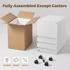 Approgreent Lockable 3 Drawer File Cabinets for Home Office - Image 4