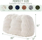 Lumbar Support Pillow for Recliner Chair/Accent Chair/Couch/Office Chair, Tufted Blended Corduroy Back Support Cushion for Elderly, Recliner Cushions for Back Rest, Pain Relief, Reading, Beige - Image 2