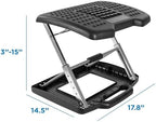 Mount-It! Under Desk Footrest Adjustable Height & Tilt Foot Rest Under Desk (3"–15") with Massage Rollers, Large Non Slip Ergonomic Office Foot Stool for Home Office & Workstation - Image 6