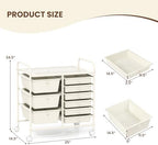 LDAILY 9 Drawer Rolling Storage Cart, Rolling Cart with Drawers for Classroom, Art Supply Craft Organizer on Wheel with Metal Frame & Handles for Home Office School - Image 3