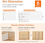 Lifewit 8" Tall Drawer Dividers, Adjustable Deep Drawer Organizer Clothes - Image 2