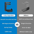 Headset Stand Holder Rotatable Headphone Hanger Hook Under Desk - Image 6