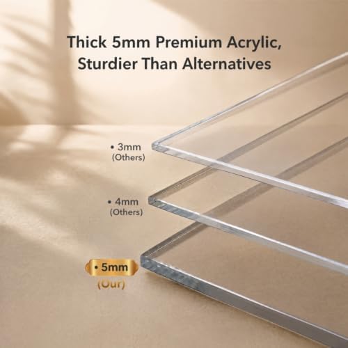 Clear Acrylic Magazine File Holder, Desk Organizer with Handle - Image 4
