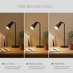 4-in-1 Rechargeable Desk Lamp, Clip and Wall Light, 2 Pack - Image 5