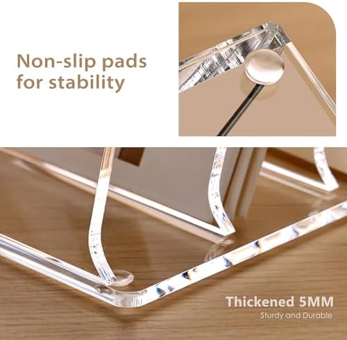 SANRUI Acrylic Desk Mails File Sorter Clear Letter Organizer Holder,4 Slot - Image 4